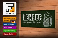 Holzschild Beruf 27x10 cm Lehrer einer muss den Job ja machen Deko Schild