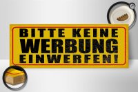 Holzschild Hinweis 27x10 cm bitte keine Werbung einwerfen...