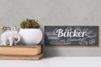 Holzschild Beruf 27x10 cm Bäcker aus Leidenschaft Deko Schild