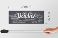 Holzschild Beruf 27x10 cm Bäcker aus Leidenschaft Deko Schild