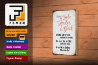 Holzschild Spruch 12x18cm glaube an Liebe Wunder Glück