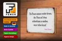 Holzschild Spruch 18x12cm Frauen müssen nicht lernen Mann