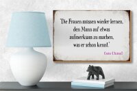 Holzschild Spruch 18x12cm Frauen müssen nicht lernen Mann