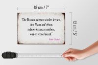 Holzschild Spruch 18x12cm Frauen müssen nicht lernen Mann
