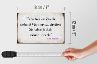 Holzschild Spruch 18x12cm keinen Zweck sich mit Männern