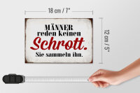 Holzschild Spruch 18x12cm Männer reden keinen Schrott