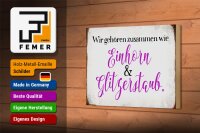 Holzschild Spruch 18x12cm Einhorn und Glitzerstaub