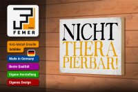 Holzschild Spruch 18x12cm nicht therapierbar Retro