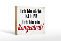 Holzschild Spruch 18x12cm bin nicht klein bin Konzentrat