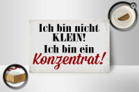 Holzschild Spruch 18x12cm bin nicht klein bin Konzentrat