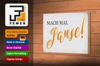 Holzschild Spruch 18x12cm mach mal Pause Retro