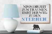 Holzschild Spruch 18x12cm nimm dir Zeit zum träumen