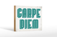 Holzschild Spruch 18x12cm carpe diem nutze den Tag