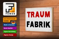 Holzschild Spruch 18x12cm Traum Fabrik Retro