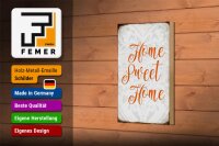 Holzschild Spruch 12x18cm Home sweet Home Herz Schild