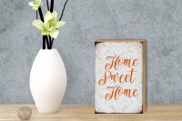 Holzschild Spruch 12x18cm Home sweet Home Herz Schild