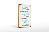 Holzschild Spruch 12x18cm Zuhause wo Herz sich wohlfühlt
