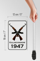 Holzschild Gewehr 12x18cm Kalaschnikow 1947