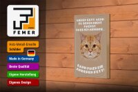 Holzschild Katze 12x18cm lieber Gott wenn du schon nicht