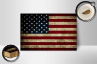 Holzschild Flagge 18x12cm Vereinigte Staaten Amerika USA