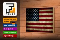Holzschild Flagge 18x12cm Vereinigte Staaten Amerika USA