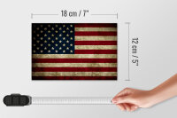 Holzschild Flagge 18x12cm Vereinigte Staaten Amerika USA
