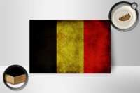 Holzschild Flagge 18x12cm Belgien Fahne