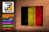 Holzschild Flagge 18x12cm Belgien Fahne