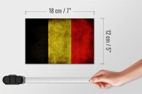 Holzschild Flagge 18x12cm Belgien Fahne