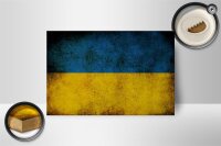 Holzschild Flagge 18x12cm Ukraine Fahne