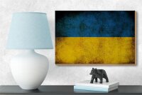 Holzschild Flagge 18x12cm Ukraine Fahne
