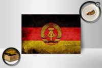 Holzschild Flagge 18x12cm DDR Fahne Wanddeko
