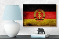 Holzschild Flagge 18x12cm DDR Fahne Wanddeko