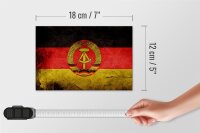 Holzschild Flagge 18x12cm DDR Fahne Wanddeko