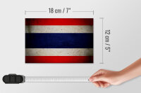 Holzschild Flagge 18x12cm Thailand Fahne Wanddeko