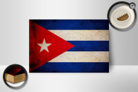 Holzschild Flagge 18x12cm Kuba Cuba Fahne