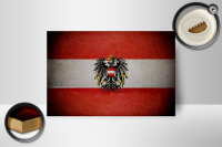 Holzschild Flagge 18x12cm Österreich Fahne Wappen
