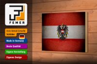 Holzschild Flagge 18x12cm Österreich Fahne Wappen