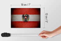 Holzschild Flagge 18x12cm Österreich Fahne Wappen