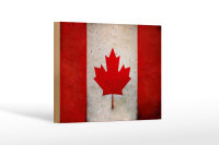 Holzschild Flagge 18x12cm Kanada Fahne Wanddeko