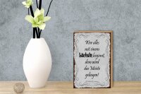 Holzschild Spruch 18x12cm wer alles mit Lächeln beginnt
