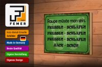 Holzschild Spruch 18x12cm Raupe sein fressen schlafen