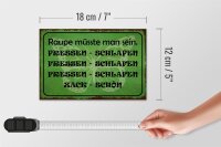 Holzschild Spruch 18x12cm Raupe sein fressen schlafen