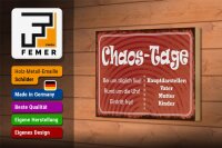 Holzschild Spruch 18x12cm Chaos Tage Vater Mutter Kinder