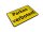Blechpostkarte Warnschild 14x10 cm Parken Verboten gelb Metall Deko Schild