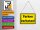 Blechpostkarte Warnschild 14x10 cm Parken Verboten gelb Metall Deko Schild