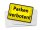 Blechpostkarte Warnschild 14x10 cm Parken Verboten gelb Metall Deko Schild