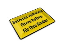 Blechpostkarte Warnschild 14x10 cm Betreten Verboten...