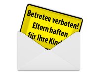 Blechpostkarte Warnschild 14x10 cm Betreten Verboten...