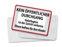 Blechpostkarte Warnschild 14x10cm Kein Öffentlicher Durchgang Deko Schild